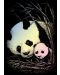 Set de gravură holografică Royal - Panda și bebeluș, 13 x 18 cm - 1t