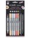 Set de markere  Too Copic Ciao - Nuante pastel, 5 culori + 1 negru multi liner, 0.3 mm - 1t