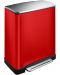 Coș de gunoi pentru colectarea selectivă EKO Europe - E-Cube, 28 + 18 L, roșu - 1t
