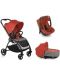 Carucior combinat  3 in 1 Jane - Outback Crib One, Be Solid-Poppy - 1t