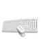 Set tastatură și mouse cu fir A4tech F1010 Fstyler - USB, alb și gri - 2t