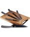 Set cu 5 cuțite și placă de tăiat Berlinger Haus - Metallic Line Carbon Pro Edition - 1t