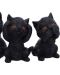 Set de statuete Nemesis Now Adult: Humor - Three Wise Kitties, 8 cm - 5t