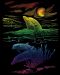 Set de gravură Royal Rainbow - Familie de delfini, 20 x 25 cm - 1t