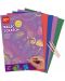 Set de cărți de răzuit Apli Kids Scratch Cards - 8 cărți colorate și 4 bețe de lemn - 1t