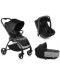 Carucior 3 in 1 Jane Combo - Outback Crib One, Be Solid-Black - 1t