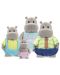 Set figurine Battat Li'l Woodzeez - Familie de hipopotami - 1t