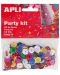 Set confetti APLI - Paiete in relief, multicolore, 11 mm - 1t