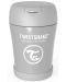 Recipient alimentar Twistshake - Gri, din otel inoxidabil, 420 ml - 2t