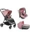 Carucior combinat 3 in 1 Jane -  Outback Crib One, Be Solid-Pink - 1t