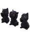 Set de statuete Nemesis Now Adult: Humor - Three Wise Kitties, 8 cm - 2t