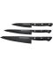 Set de 3 cuțite Samura - Shadow, acoperire neaderentă neagră - 2t