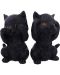 Set de statuete Nemesis Now Adult: Humor - Three Wise Kitties, 8 cm - 6t