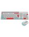 Kit mouse și tastatură  Canyon - CNS-HSETW5WT, wireless, alb - 1t