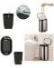 Set coș de toaletă și periuță Inter Ceramic - 8355B, 6 L, negru mat - 2t