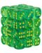Set de zaruri Chessex Gemini - Translucent Green-Teal/Yellow, 36 bucăți - 2t