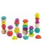 Miniland Set de mucegaiuri de stivuire din lemn - Towering Beads  - 1t