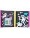 Set de cărți de colorat Depesche Top Model Ylvi Neon - Cu 5 culori de stilouri de fetru - 2t