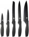 Set de cuțite MasterChef - 5 buc, oțel, PP, negru - 1t