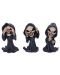 Set de statuete Nemesis Now Adult: Humor - Three Wise Reapers, 11 cm - 1t