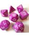 Set zaruri Chessex Opaque Poly 7 - Light Purple & White, 7 bucati - 2t