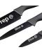 Set de cuțite MasterChef - 3 piese, oțel, PP-TPR, negru - 3t