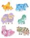 Set puzzle-uri progresive Andreu Toys - Animalele si micutii lor, 6 piese - 2t