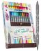 Set de markere  Online - 24 de culori, într-o cutie de bambus - 2t