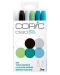 Set de markere Too Copic Ciao - Tonuri marine, 6 culori - 1t
