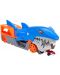 Set Mattel Hot Wheels - Transportor auto Rechin, cu o masina - 4t