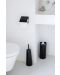 Set de 3 accesorii pentru toaletă Brabantia - ReNew, Matt Black - 2t