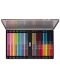 Set de creioane colorate cu două capete Daco - 60 de culori, cutie metalică - 1t