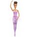 Papusa Mattel Barbie -Balerina, cu parul castaniu si rochie mov - 2t