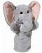 Păpușă de teatru Heunec - Elefant cu urechi roz, 28 cm - 1t