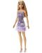 Păpușa Barbie - Cu rochie mov cu paiete - 1t