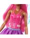 Papusa Barbie Dreamtopia - Barbie zana cu aripi, cu parul roz - 2t