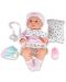 Papusa bebe Moni - Cu halat roz si accesorii, 36 cm - 1t