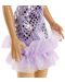 Păpușa Barbie - Cu rochie mov cu paiete - 3t