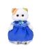 Jucarie de plus Budi Basa - Pisica Li-Li, cu rochie albastra, 24 cm - 1t