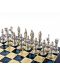 Șah de lux Manopoulos - Renaștere, câmpuri albastre, 36 x 36 cm - 5t