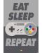Poster maxi Pyramid - Nintendo (Eat Sleep SNES Repeat) - 1t