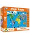Magic Puzzle Galt - Harta lumii, 50 de piese - 1t