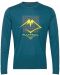 Bluză pentru bărbați Asics - Fujitrail Logo LS Top, albastră - 1t