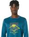 Bluză pentru bărbați Asics - Fujitrail Logo LS Top, albastră - 5t