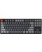 Tastatura mecanica Keychron - K8 HS TKL, maro optic, RGB, negru - 1t