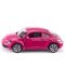 Masinuta metalica Siku - Vw The Beetle Pink, cu stickere cu motive florale - 1t