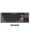 Tastatură mecanică Keychron - K8 Pro HS TKL, Blue, RGB, negru - 2t