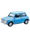 Mașinuță din metal Newray - Mini Cooper 1959, albastru deschis, 1:32 - 1t