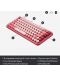 Tastatura mecanica  Logitech - POP Keys, wireless, roz - 6t