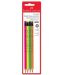 Creion Faber - Candy, cu radiera, fluorescent, HB, sortiment - 2t